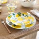 Assiette plate en porcelaine D27cm CITRONS