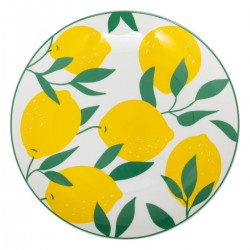Assiette plate en porcelaine D27cm CITRONS