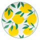 Assiette de dessert en porcelaine D19cm CITRONS