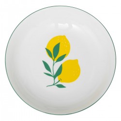 Assiette creuse en porcelaine D20cm CITRONS