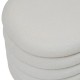 Banc coffre en bouclette GIULIA - Blanc
