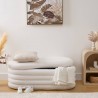 Banc coffre en bouclette GIULIA - Blanc