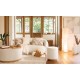 Lampadaire en bouclette H124cm SOLAL - Crème