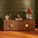 Meuble TV WANY - Bois effet noyer