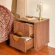 Table de chevet WANY - Bois effet noyer