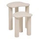 Lot de 2 tables à café OLAO - Ivoire