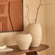Vase en céramique H20cm PRUDI - Ivoire