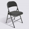 Chaise pliante en tissu FLEXY - Gris chiné