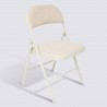 Chaise pliante en tissu FLEXY - Beige chiné