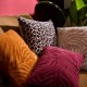 Coussin en velours 40X40cm LYNRA - Motifs léopard