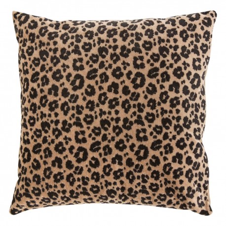 Coussin en velours 40X40cm LYNRA - Motifs léopard