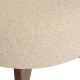 Pouf en bouclette pieds en pin KAYAN - Argile