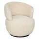 Fauteuil pivotant en bouclette SILEO - Argile
