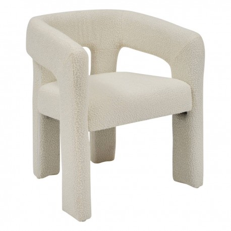 Fauteuil en bouclette AMOS - Blanc