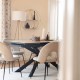 Chaise en tissu RAVEN - Beige
