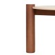 Table basse D85cm JILANI - Marron et blanc