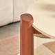 Table basse D85cm JILANI - Marron et blanc