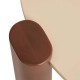 Table basse D85cm JILANI - Marron et blanc