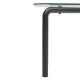Table à manger en verre et métal 180X90cm HECATE - Noir