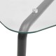 Table à manger en verre et métal 180X90cm HECATE - Noir