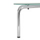 Table basse en verre et métal 100X60cm HECATE - Argenté