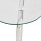 Table basse en verre et métal 100X60cm HECATE - Argenté