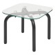 Lot de 2 tables à café en verre et métal HECATE - Noir
