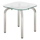 Lot de 2 tables à café en verre et métal HECATE - Chrome