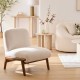 Fauteuil en bouclette LIORA - Ivoire