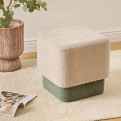 Pouf 2 en 1 DOKI - Crème et vert