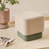 Pouf 2 en 1 DOKI - Crème et vert