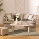Table basse effet travertin ANAYA - Beige