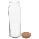 Carafe en verre avec bouchon 1L SLIM, SPRING WATER - Transparent