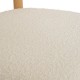 Chaise en bouclette pieds en bois d'hévéa SARI - Bois