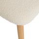 Chaise en bouclette pieds en bois d'hévéa SARI - Bois