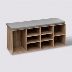 Banc range chaussures en bambou 9 paires - Bois