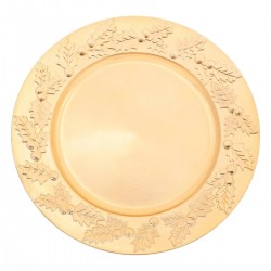 Assiette de présentation en plastique D33cm HOUX - Doré