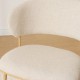 Chaise en tissu chenille pieds en métal effet bois ALBA - Beige