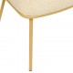 Chaise en tissu chenille pieds en métal effet bois ALBA - Beige