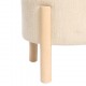Tabouret coffre en tissu chenille ELKI - Ivoire