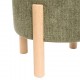 Tabouret coffre en tissu chenille ELKI - Kaki