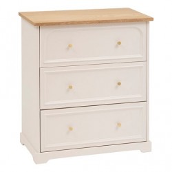 Commode 3 tiroirs MOHEA - Ivoire