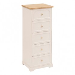 Chiffonnier 5 tiroirs MOHEA - Ivoire