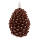 Bougie LED pomme de pin H13cm LA MAISON DES COULEURS - Marron