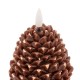 Bougie LED pomme de pin H13cm LA MAISON DES COULEURS - Marron
