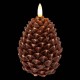 Bougie LED pomme de pin H13cm LA MAISON DES COULEURS - Marron