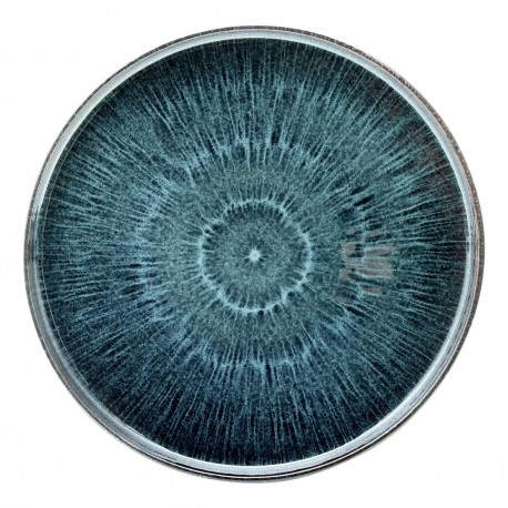 Assiette à dessert en céramique D21cm EVA - Bleu