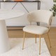 Chaise en tissu chenille ALBA - Beige