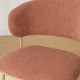 Chaise en tissu chenille ALBA terracota, assise