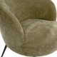 Fauteuil en velours côtelé TILDAE vert, tissu